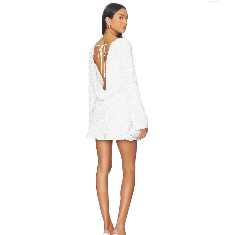 Lovers + Friends Kaila Sequin Open-Back Dress in White